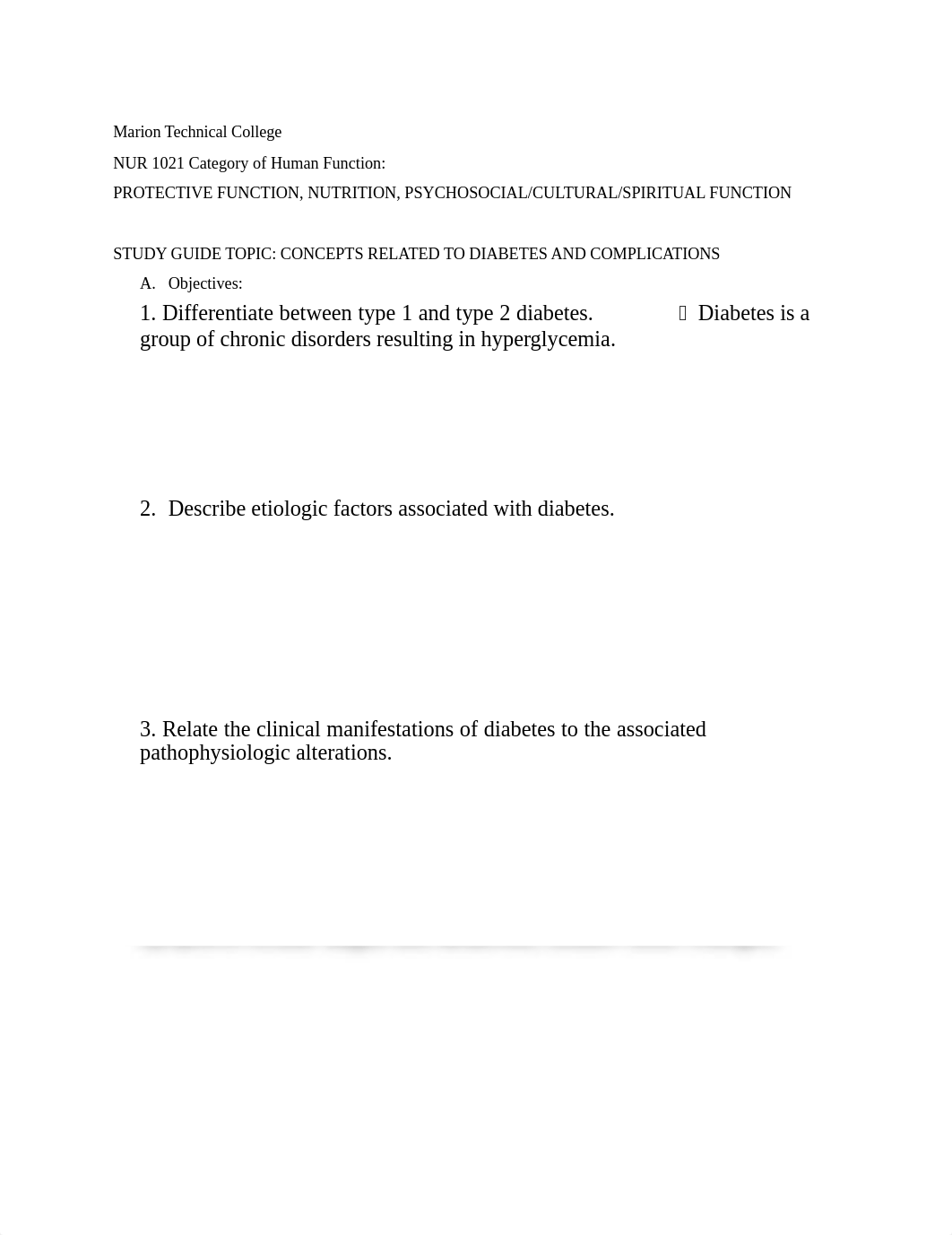 NUR 1021 Concepts Related to Diabetes and Complications.docx_d50irkmc3o0_page1