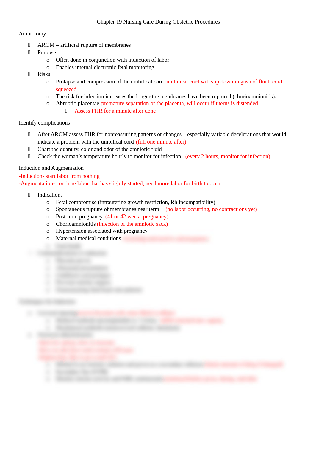 Chapter 19 Nursing Care During Obstetic Procedures Notes_d52v4kgv9ao_page1