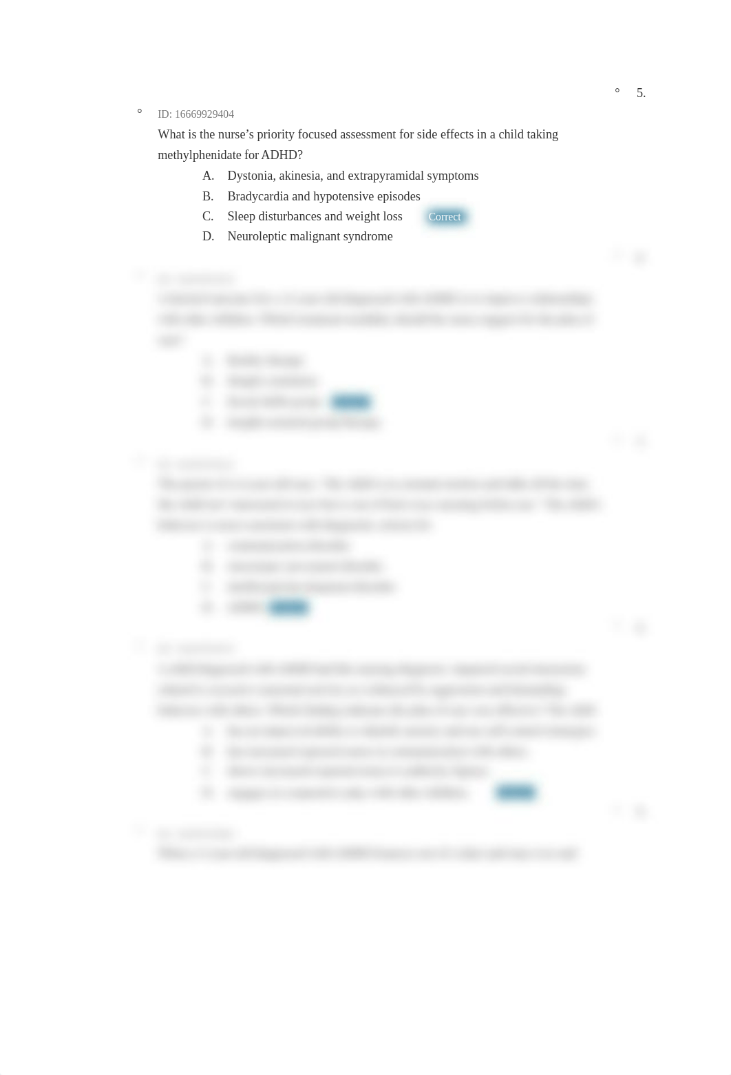 Childhood _ neurodev Disorders review questions (with answers).docx_d530hc8do5f_page2