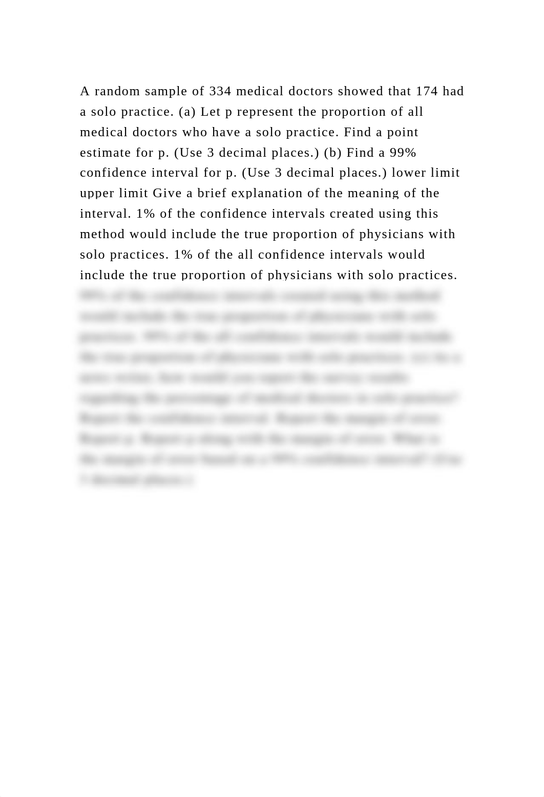 A random sample of 334 medical doctors showed that 174 had a solo pr.docx_d534lsgwck7_page2