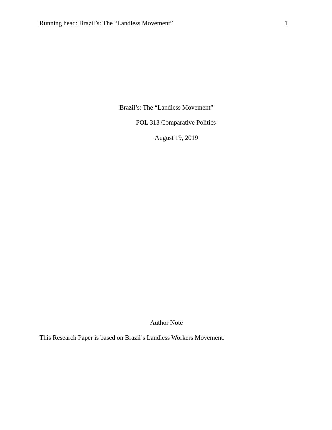 Brazil's Landless Movement Research Paper- COURSE HERO.docx_d5353dmlvwf_page1