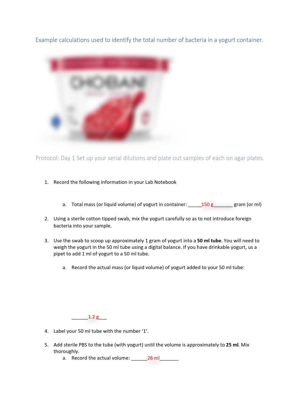 210201 Example calculations used to identify the total number of bacteria in a yogurt container.pdf_d5422pavw1o_page1