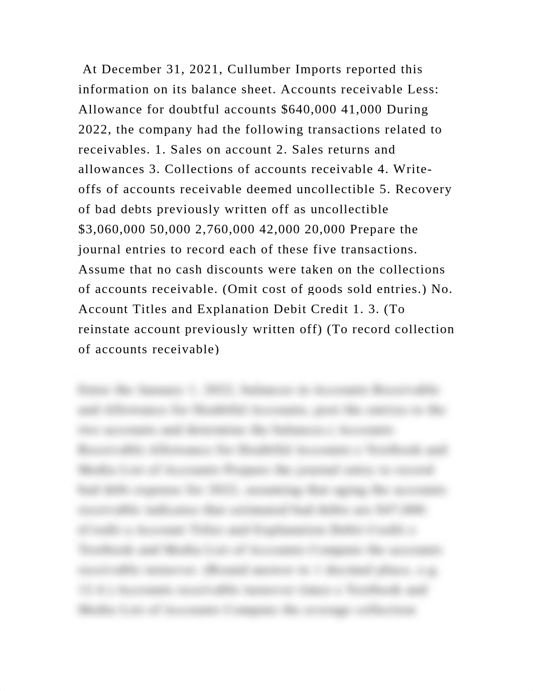 At December 31, 2021, Cullumber Imports reported this information on .docx_d5452za7rmf_page2