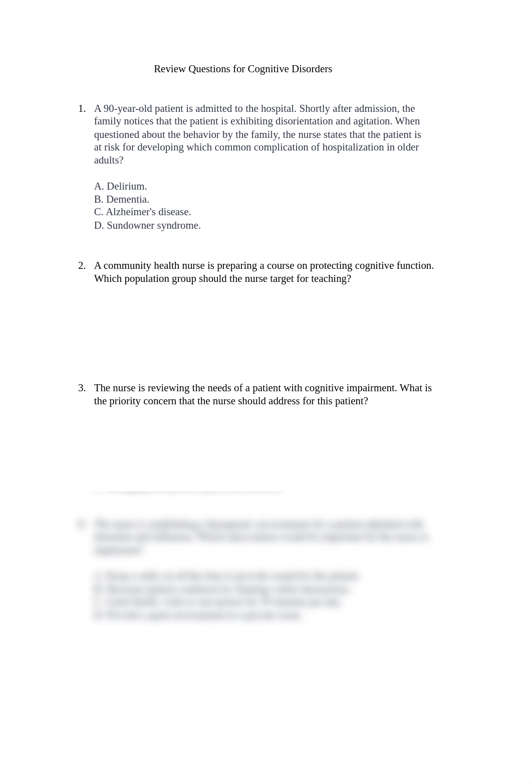 CLA 1 Cognition NCLEX Questions - Tagged.pdf_d5463cah7pw_page1