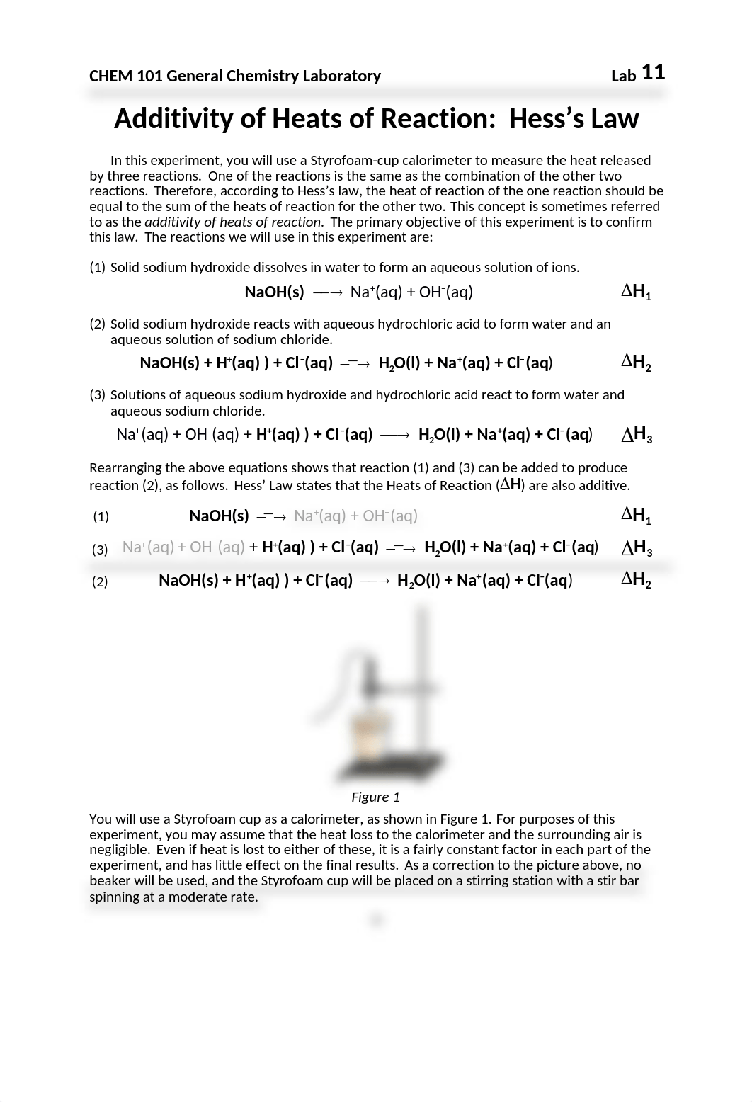 _CHEM 101 LAB 11 Thermochemistry Hess Law FALL 17.docx_d54kl3fknep_page1