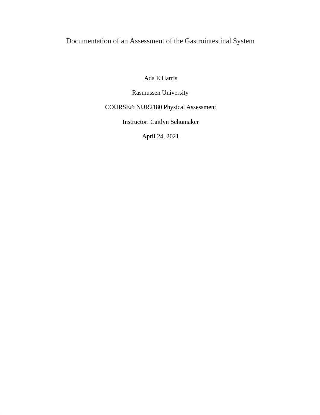 Documentation of an Assessment of the Gastrointestinal System.docx_d54olc6rhp0_page1