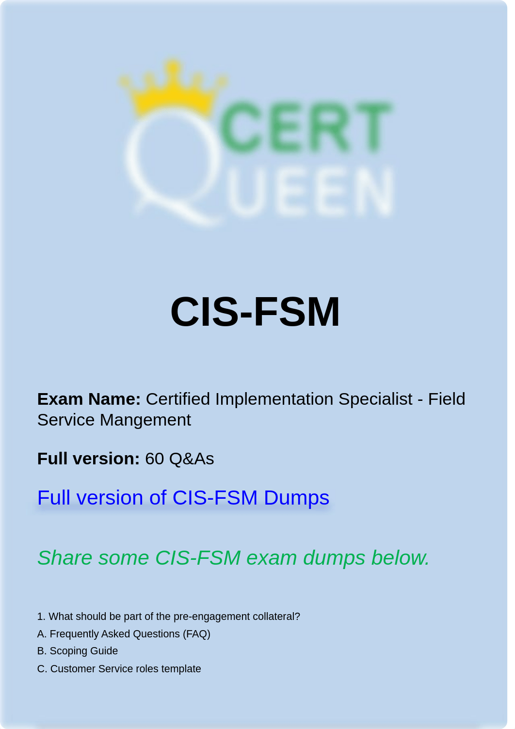 ServiceNow CIS-FSM exam dumps questions.pdf_d54z8tsxenz_page1