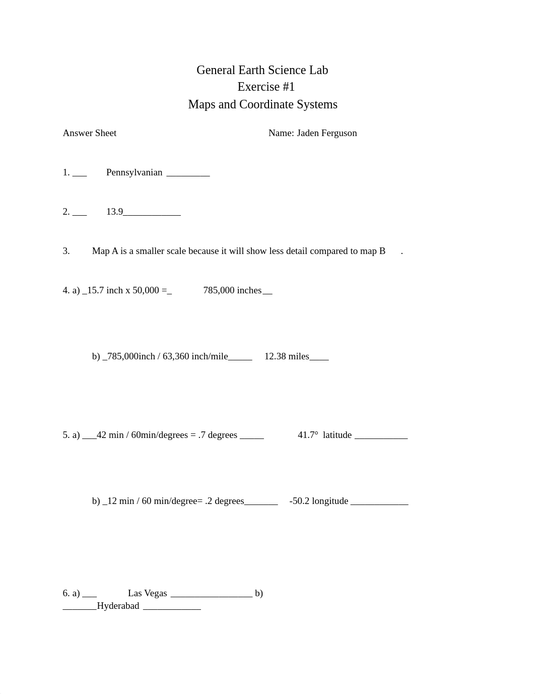 Earth Science Lab #1 Maps & Coordinates Jaden Ferguson.pdf_d550c568tr5_page1