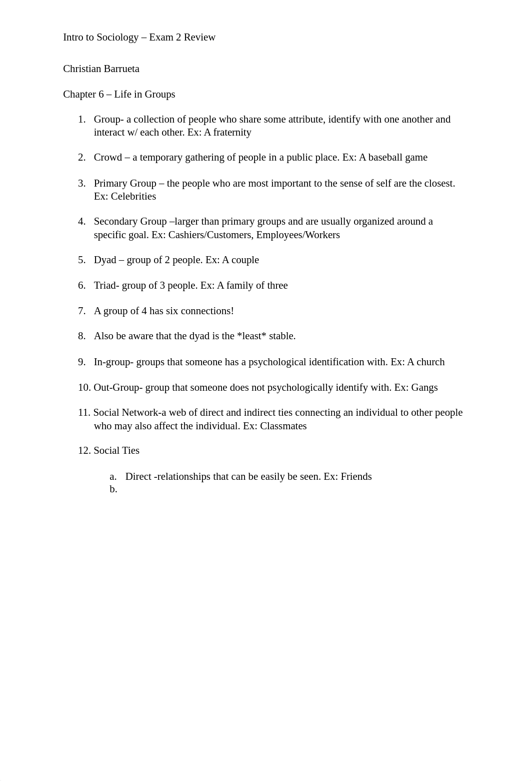 Intro to Sociology - Exam 2 Review.docx_d556yln07yr_page1