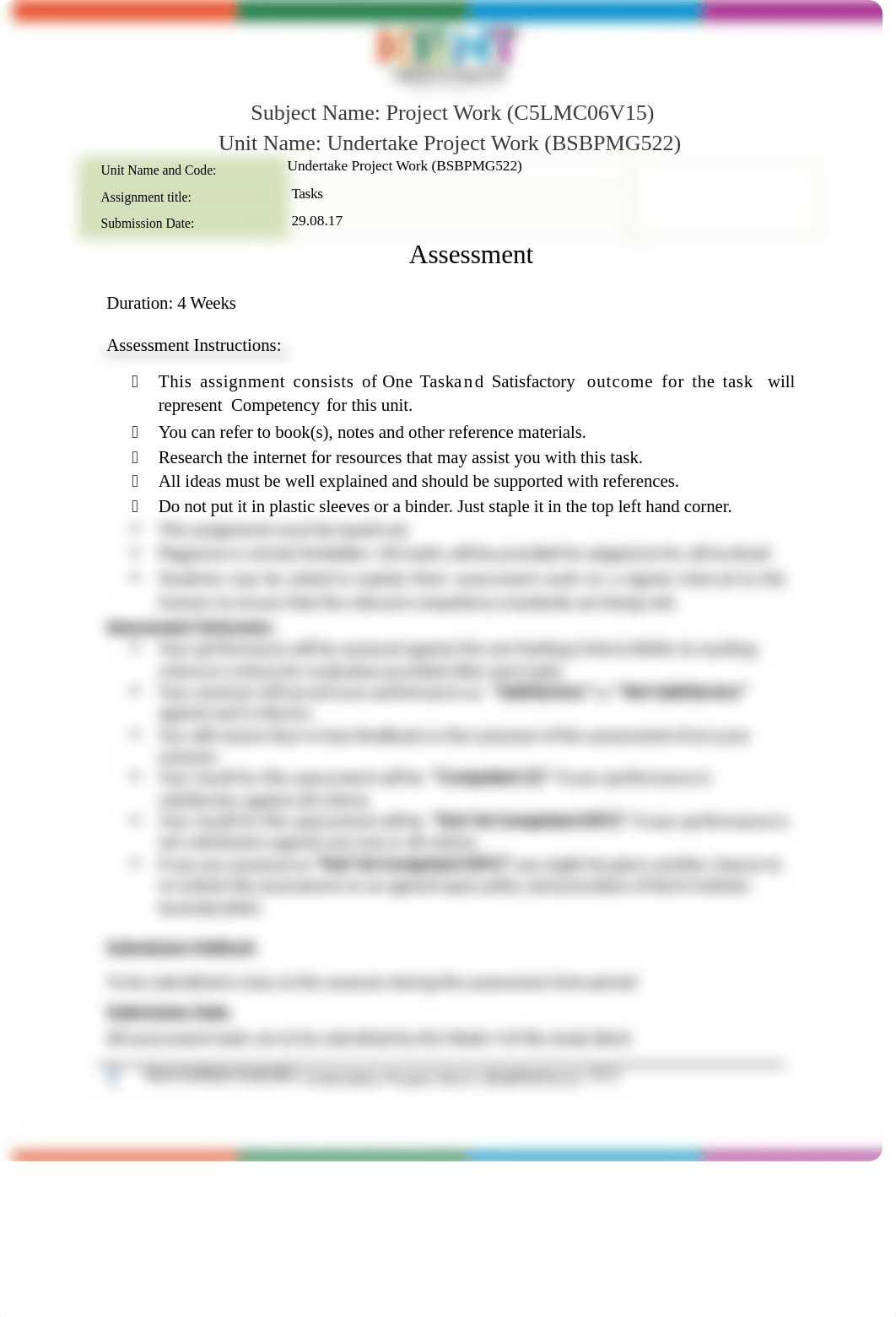 Final Assessment- Undertake Project Work (BSBPMG522) 7.08.17.docx_d55j919pn2w_page2