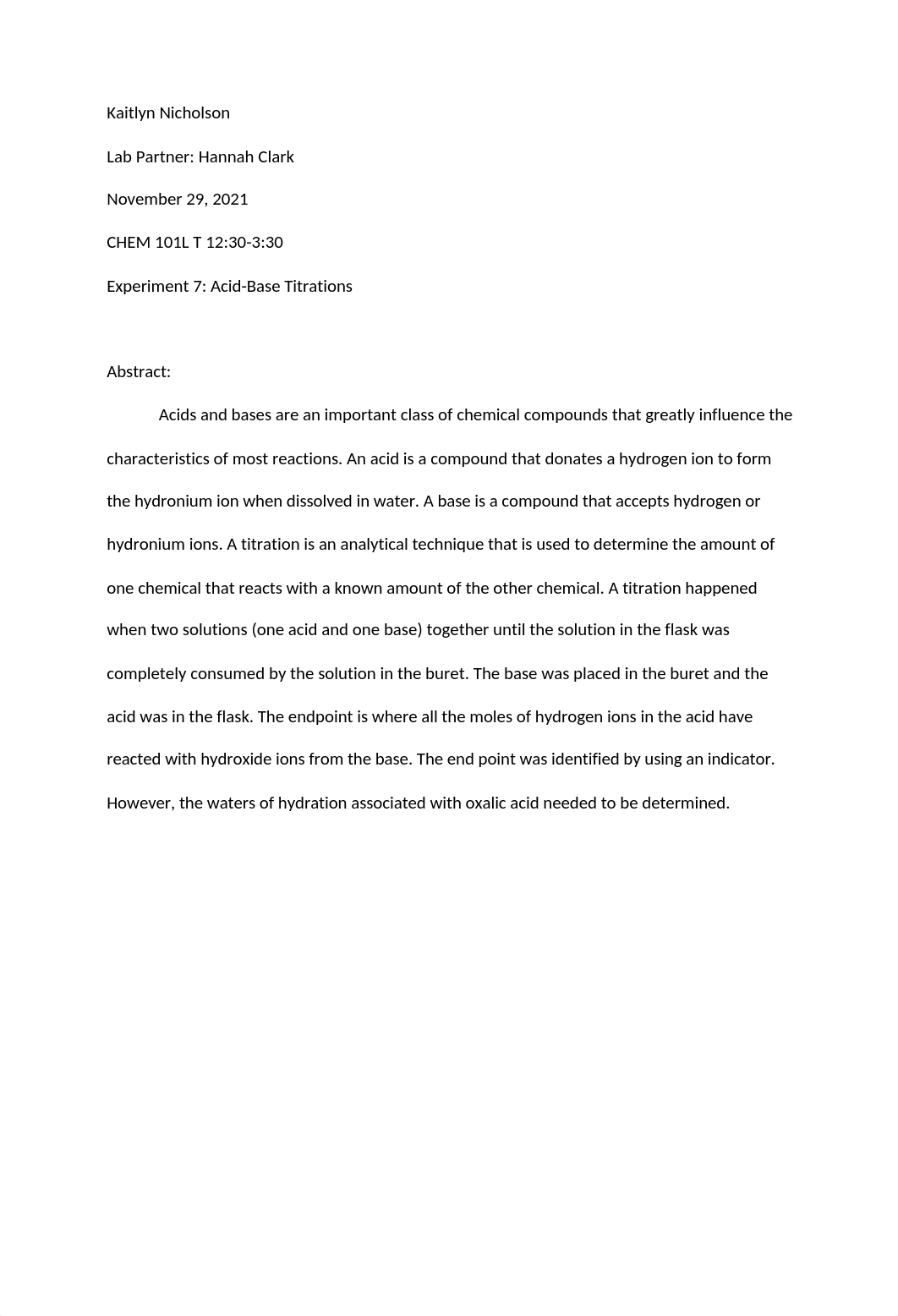 Acid Base Titration Lab Report.docx_d561k7svrr3_page1