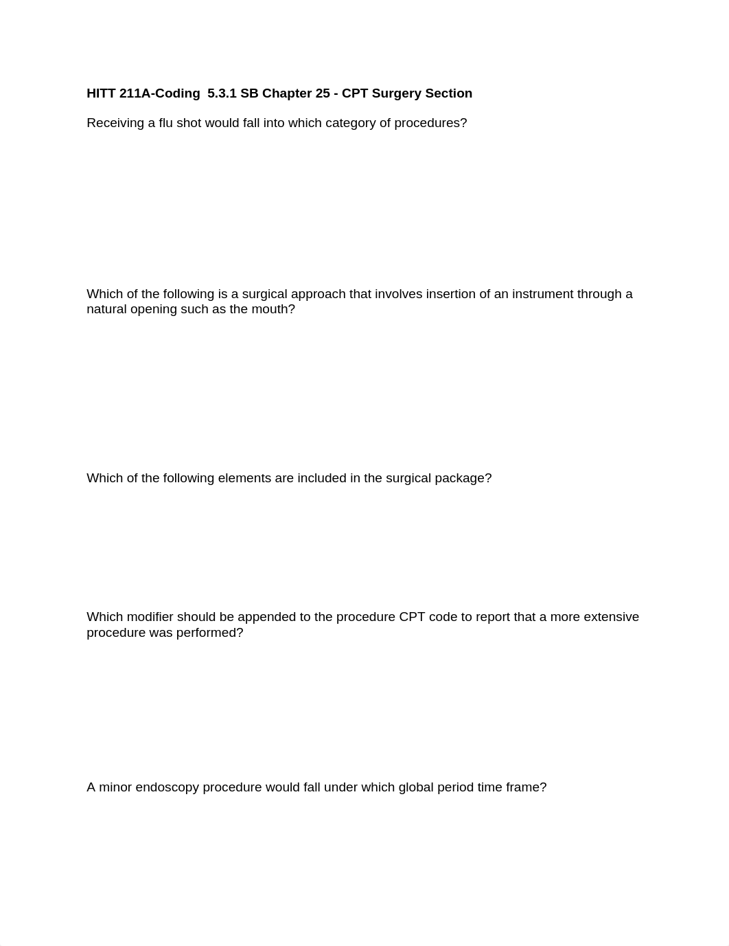 HITT 211A-Coding ? 5.3.1 SB Chapter 25 - CPT Surgery Section.docx_d569fof67c1_page1