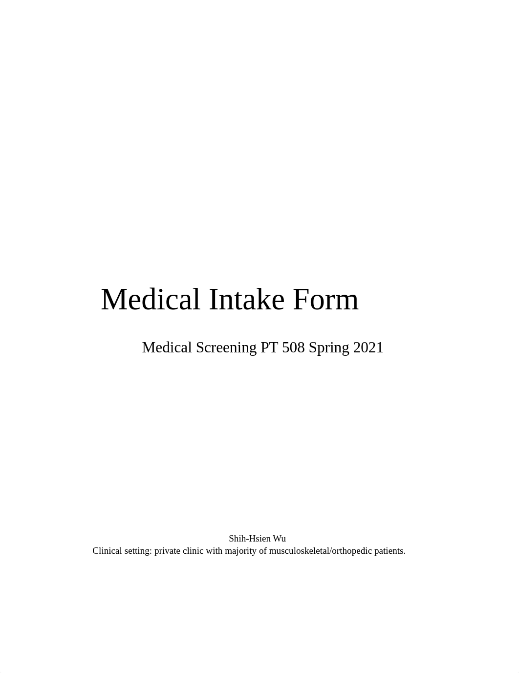 Medical Screening Assignment-Medical Intake Form-Wu ver 2.pdf_d56cwo2o4cg_page1