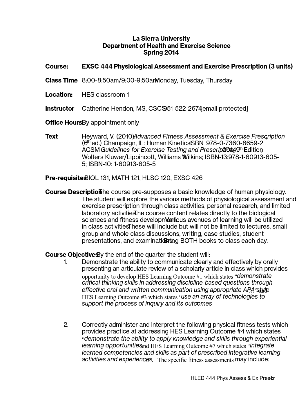 EXSC 444 - Physio Assessment Exercise Prescription - Section 1- C Hendon.pdf_d56ijadvag1_page1