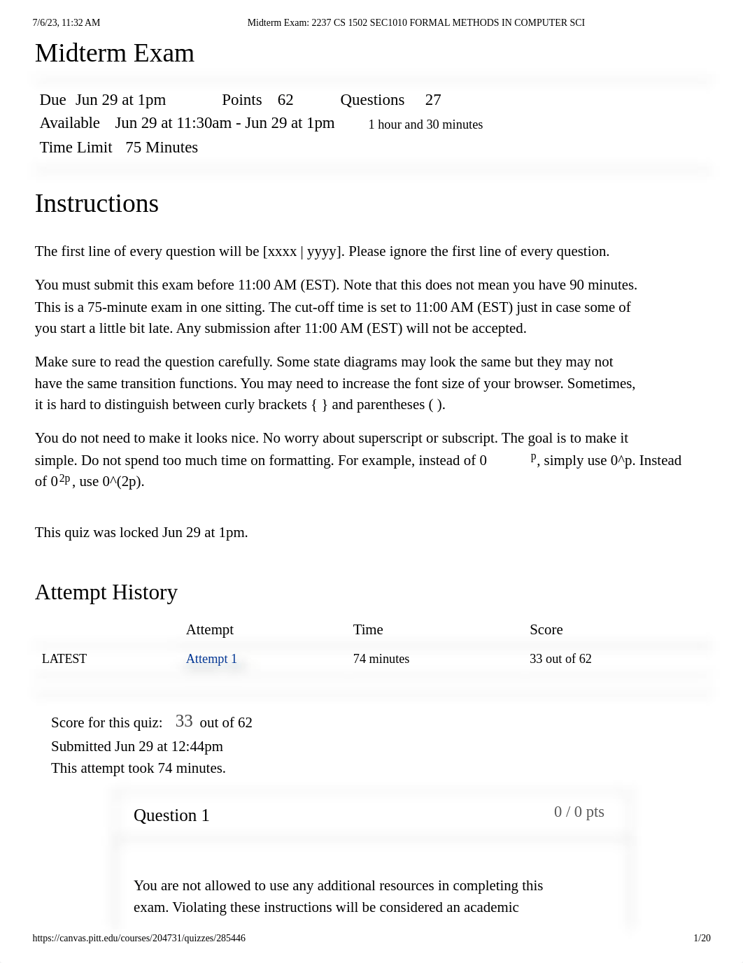 Midterm Exam_ 2237 CS 1502 SEC1010 FORMAL METHODS IN COMPUTER SCI.pdf_d56n070y4jy_page1