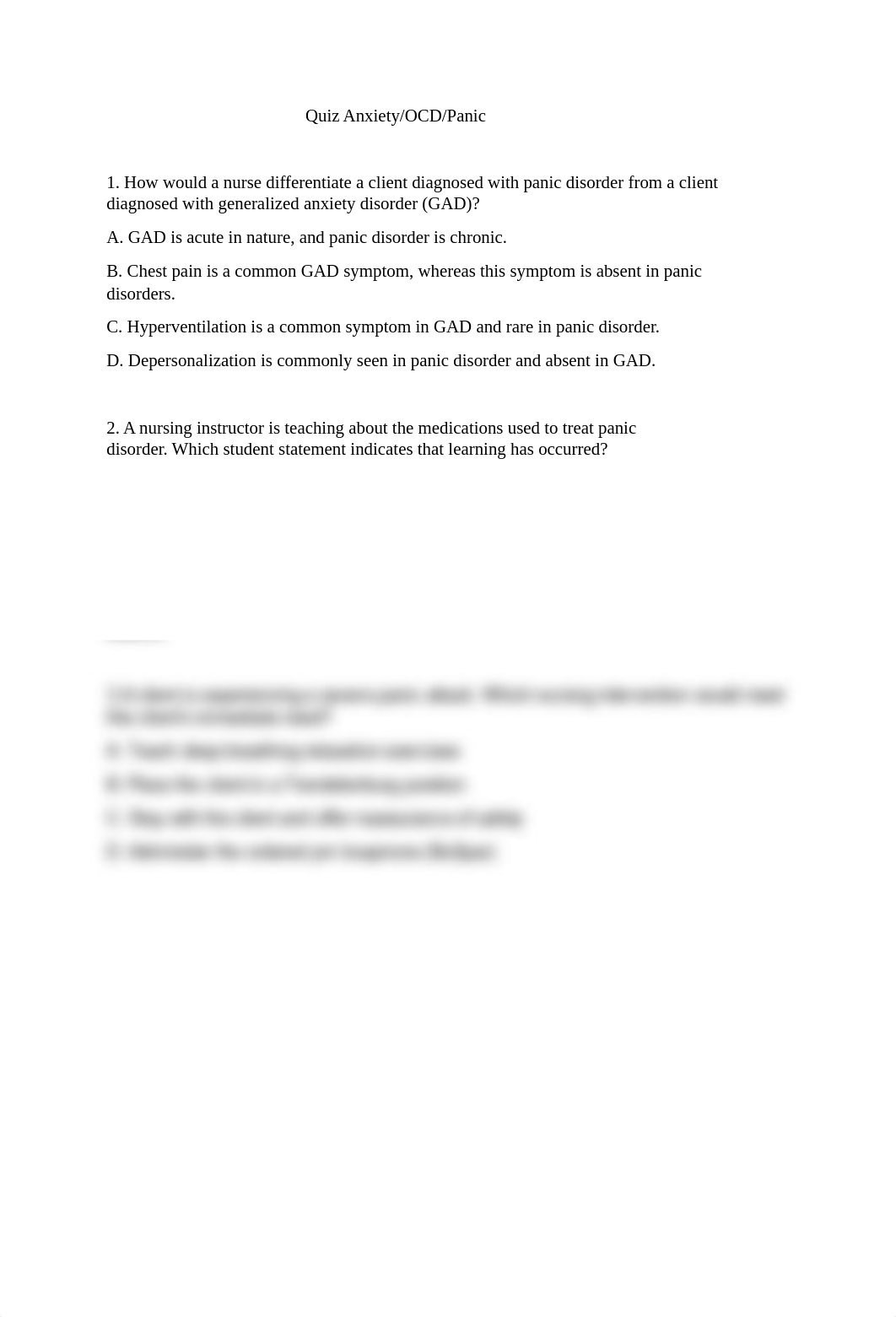 CLA 1 Quiz Anxiety OCD Panic - Tagged.pdf_d56n6snxap2_page1