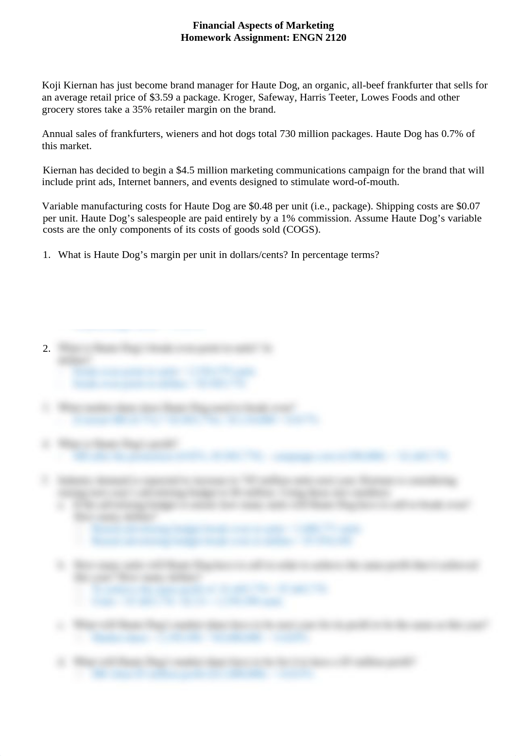 ENGN2120 Financial Aspects of Marketing Homework Assignment.docx_d56qazjz5ti_page1