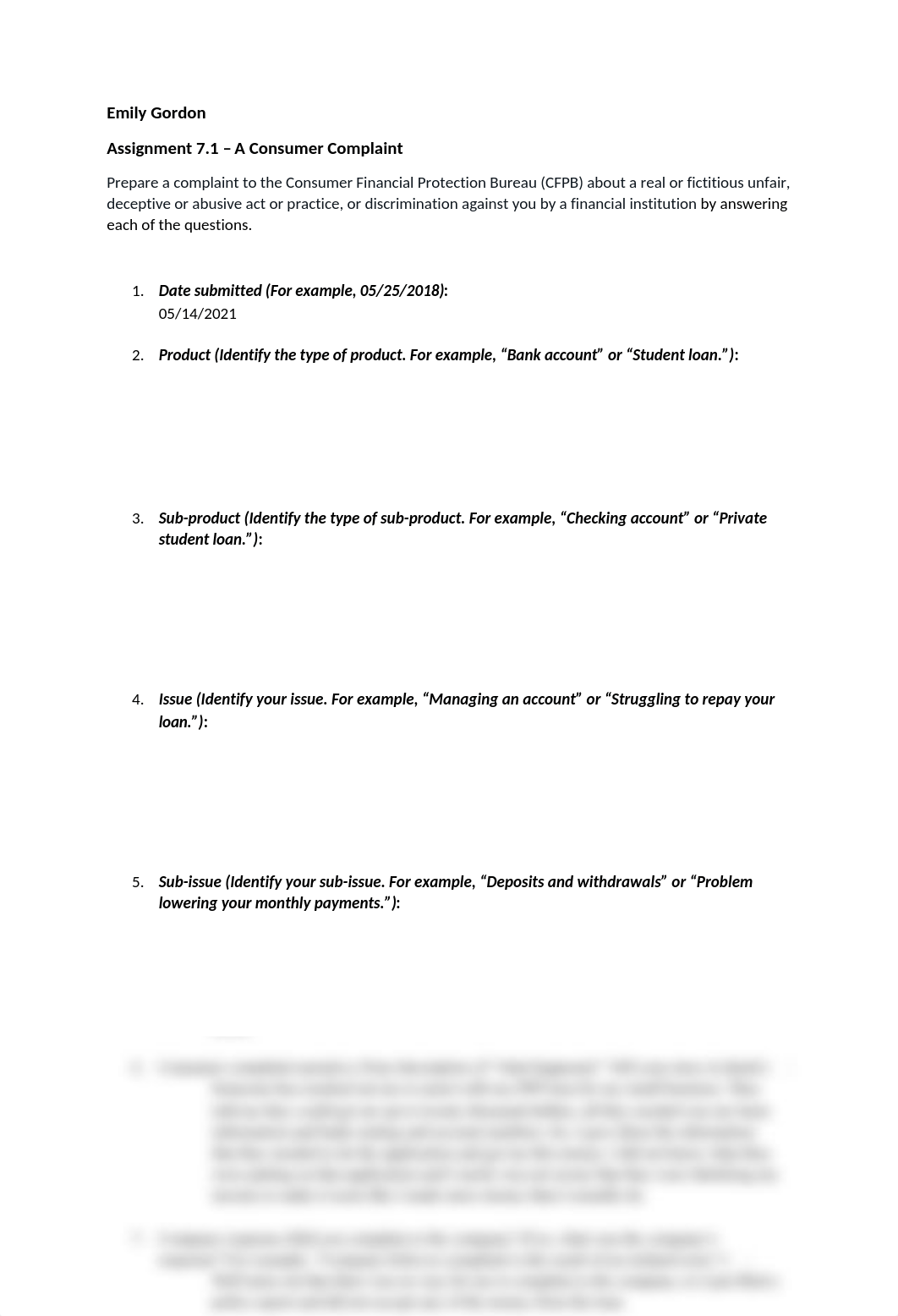 Emily gordon BUS204 Assignment 7.1 - A Consumer Complaint.docx_d56tylf87nr_page1