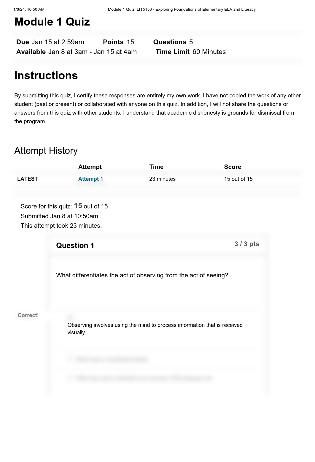 Module 1 Quiz_ LIT5153 - Exploring Foundations of Elementary ELA and Literacy.pdf_d574cgp8fj1_page1