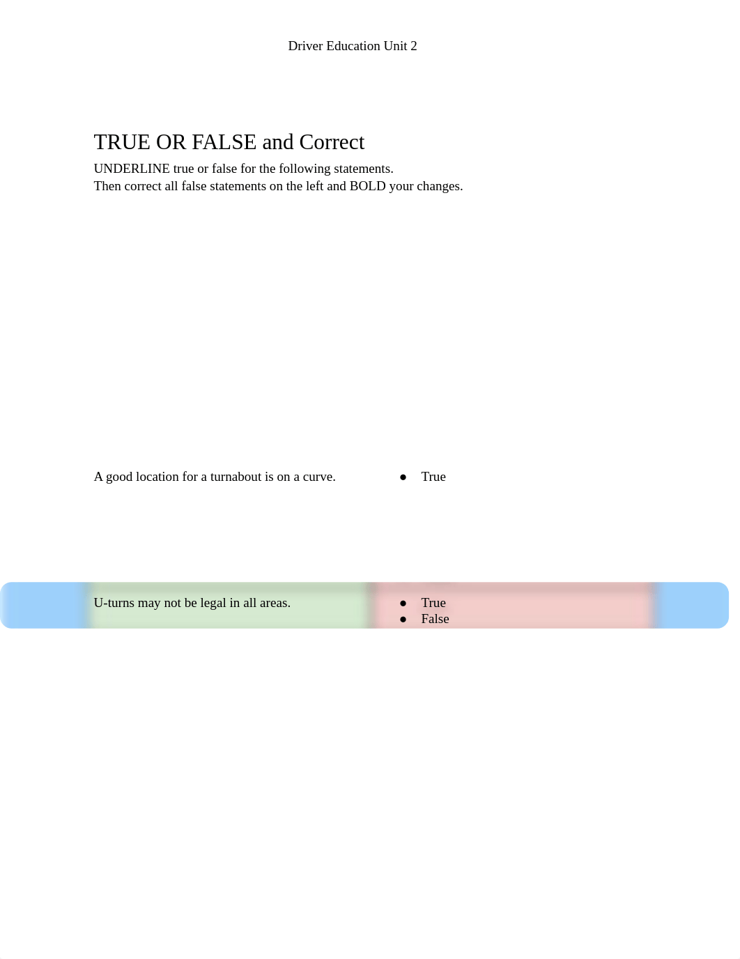 Driver Education Unit 2 Lesson 10 and Review  (1).pdf_d57dtgnv9t6_page2