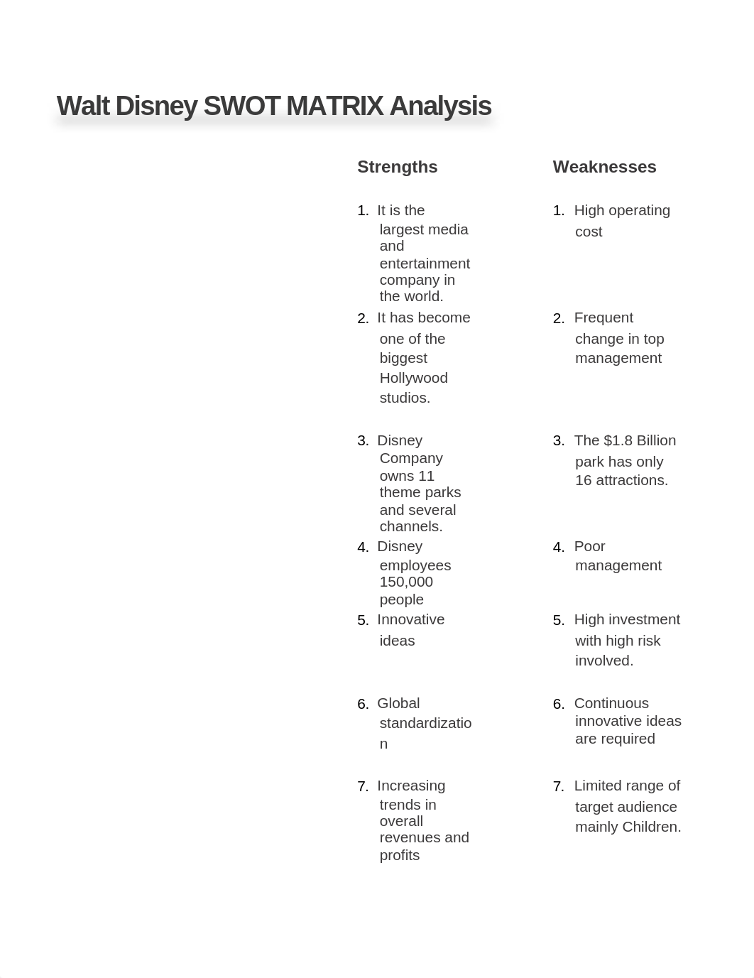 Walt Disney SWOT MATRIX Analysis_d57jrny7zz9_page1