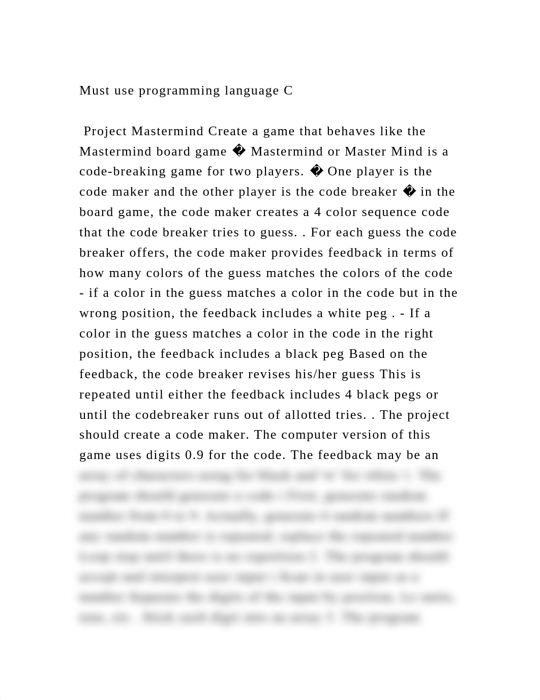 Must use programming language C Project Mastermind Create a game.docx_d57q1ekynpq_page2