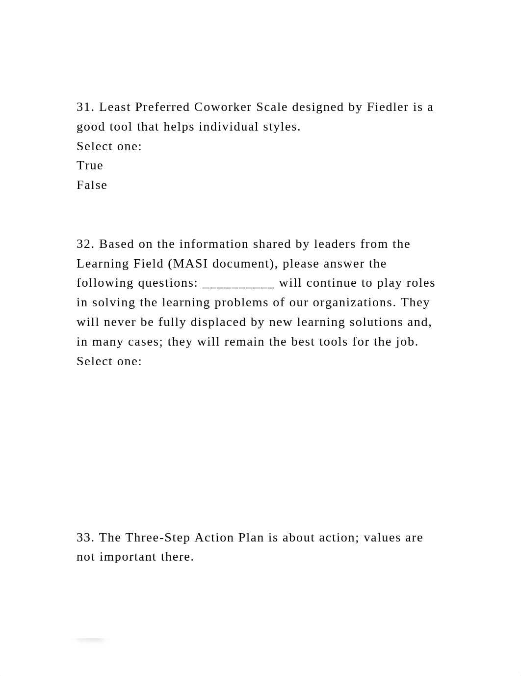 31. Least Preferred Coworker Scale designed by Fiedler is a good t.docx_d57y608hll5_page2