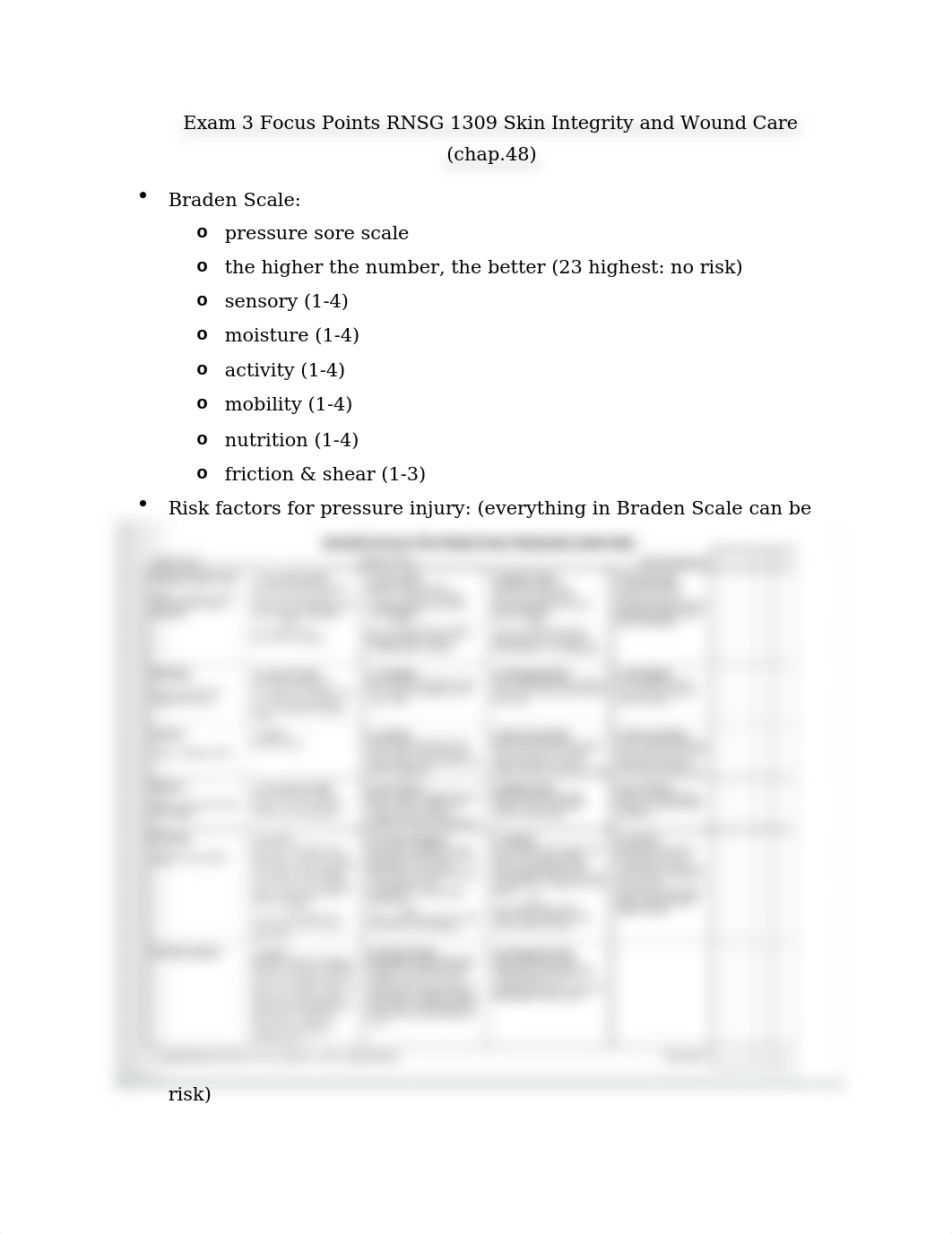 Exam 3 ESTRAZA  Some  focus points on Skin Integrity and Wound Care chap.docx_d5802p8gh99_page1