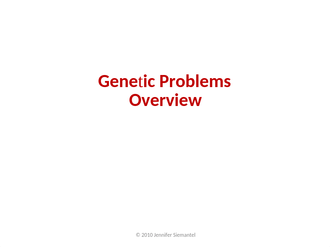 Genetic Problems Overview.ppt_d58k96btnf2_page1