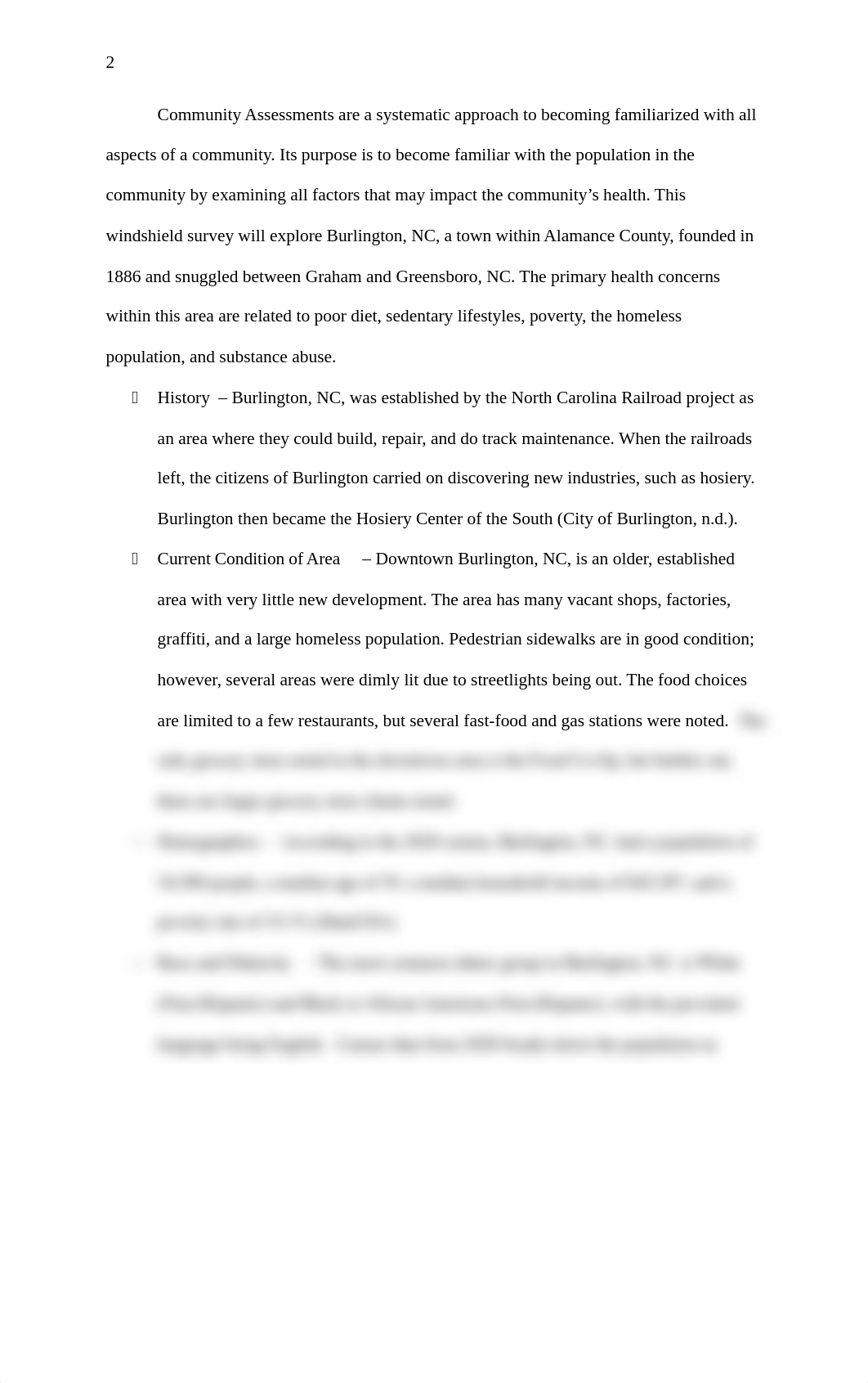 Windshield Survey for Burlington, NC .docx_d58lj3er80a_page2