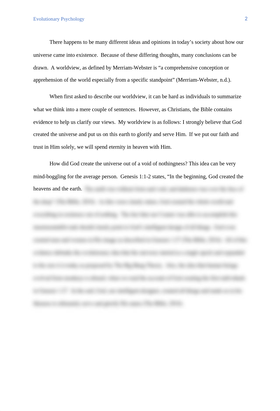 Essay 1 Evolutionary Psychology.docx_d58m80671g1_page2