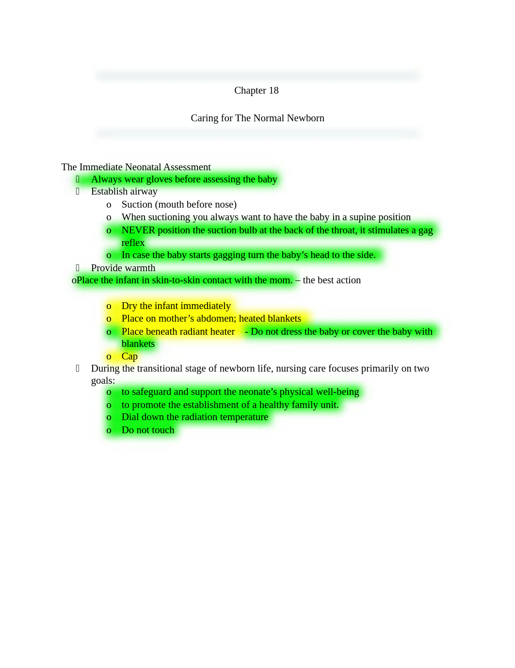 Chapter 18 care of normal newborn final exam.docx_d58u7l68ddq_page1