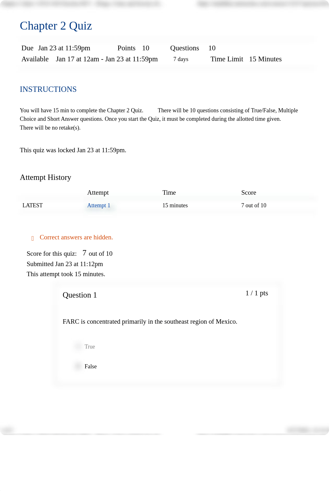 Chapter 2 Quiz CJUS 3630 Section 0071 - Drugs, Crime and Society (Spring 2022 1).pdf_d59al6w8cgn_page1