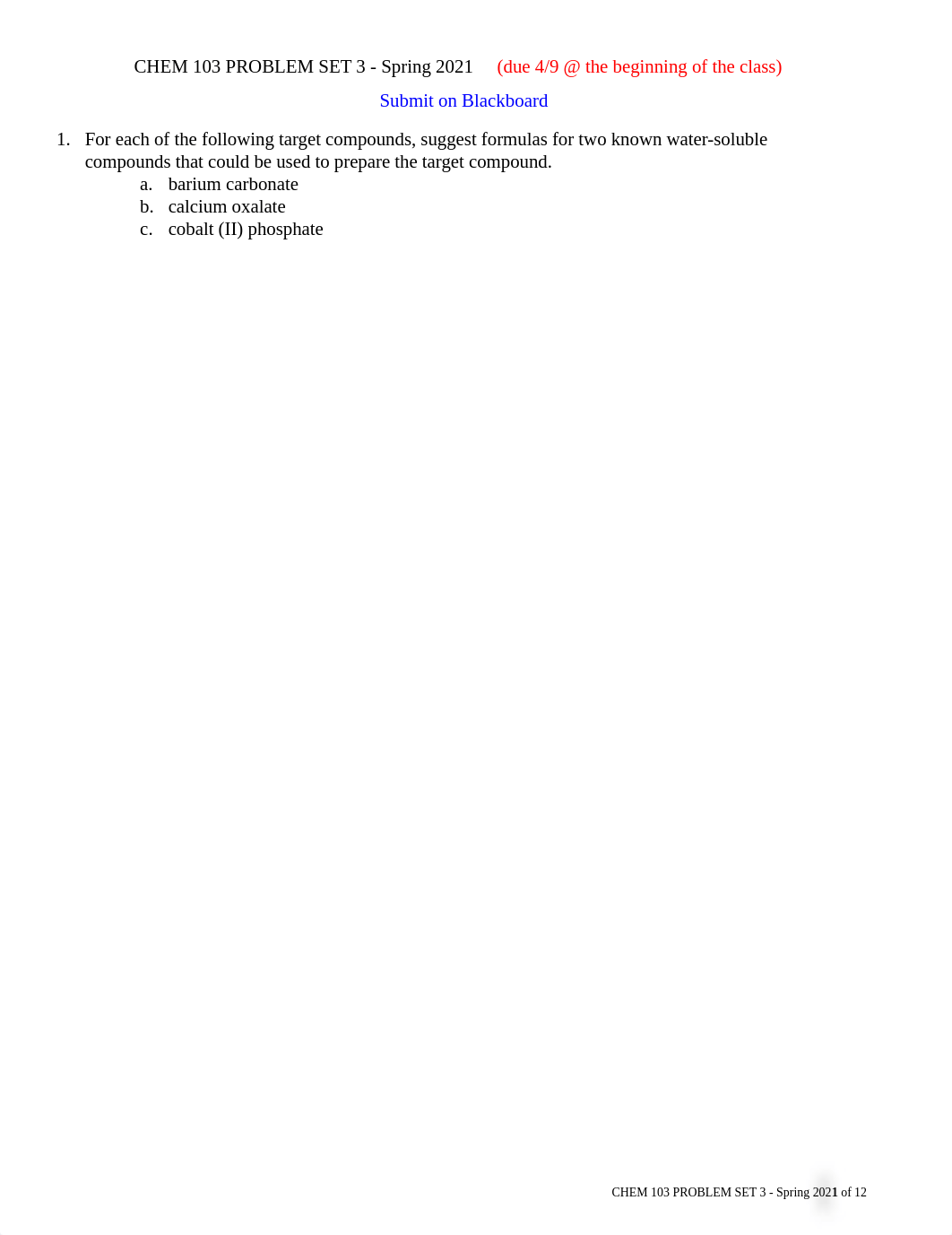 CHEM 103 PROBLEM SET 3 - Spring 2021_TO PRINT.pdf_d59bk0iisvq_page1