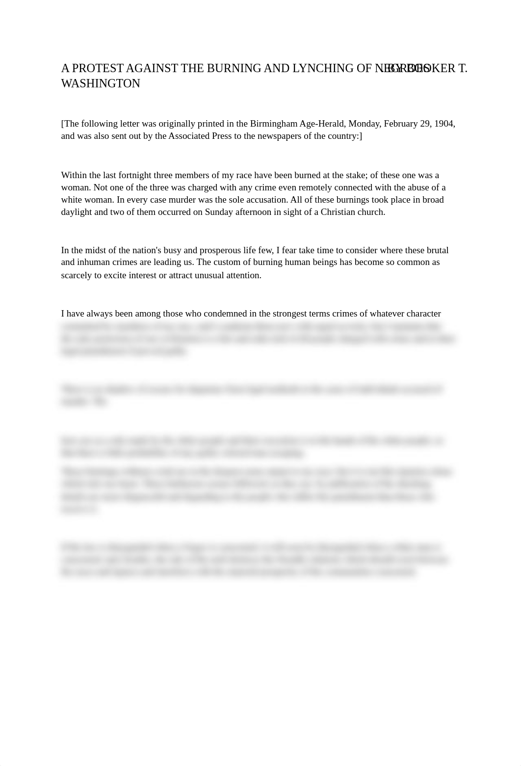A PROTEST AGAINST THE BURNING AND LYNCHING OF NEGROES- Booker T. Washington 1904.pdf_d59d4q6l8b5_page1
