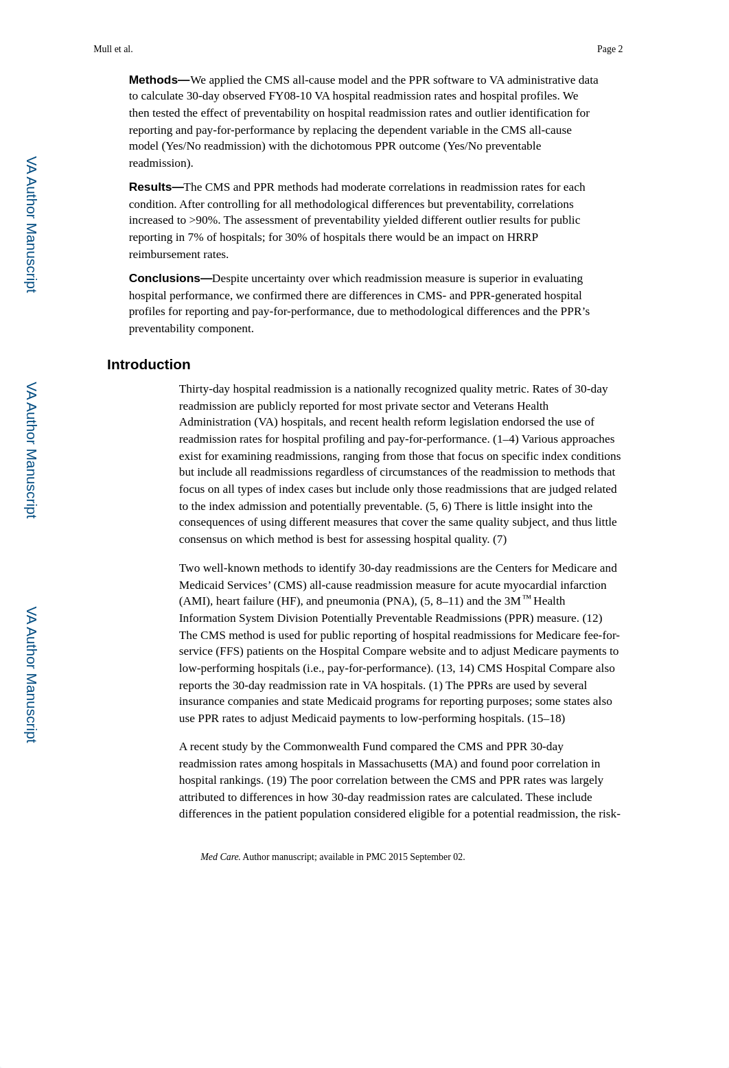 Comparing Two Methods of Assessing 30 Day Readmissions.pdf_d59g1zd2wbz_page2