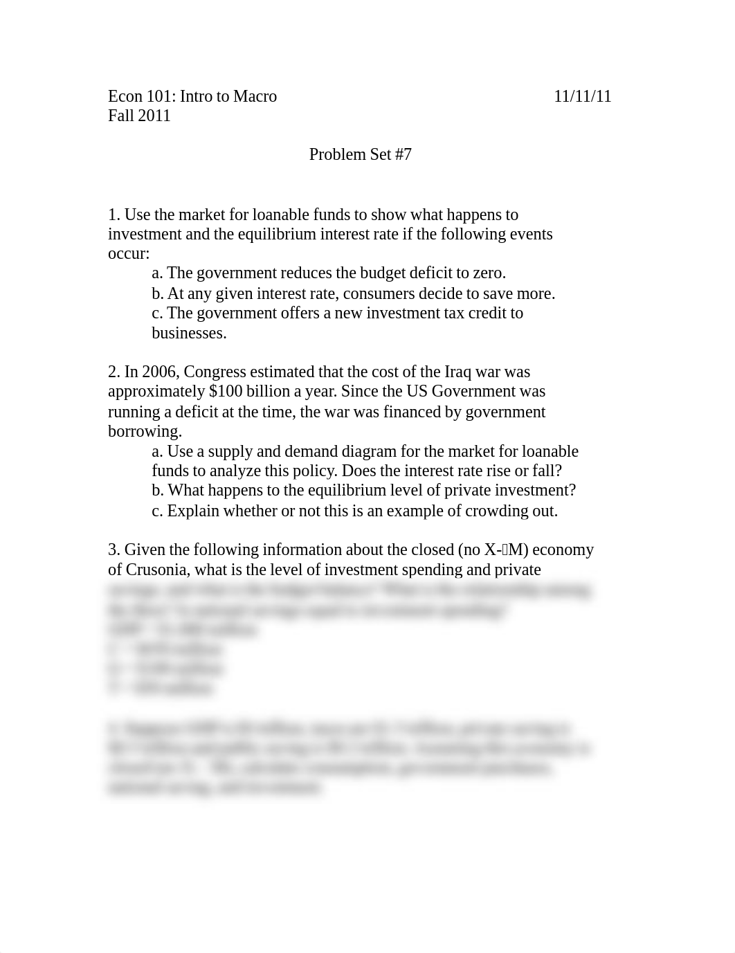 101 Macroeconomics Problem Set 7_d59k4wvp4lz_page1