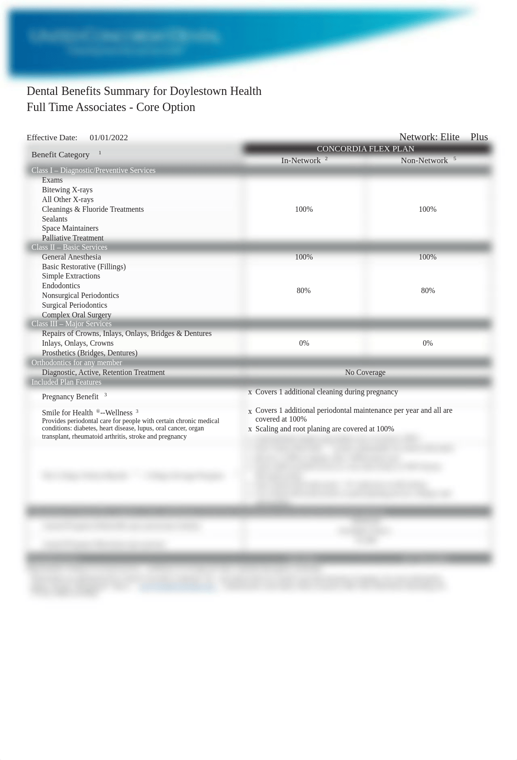 UCCI - 2022 Core Dental Plan Summary - Full Time.pdf_d5a55cacya6_page1