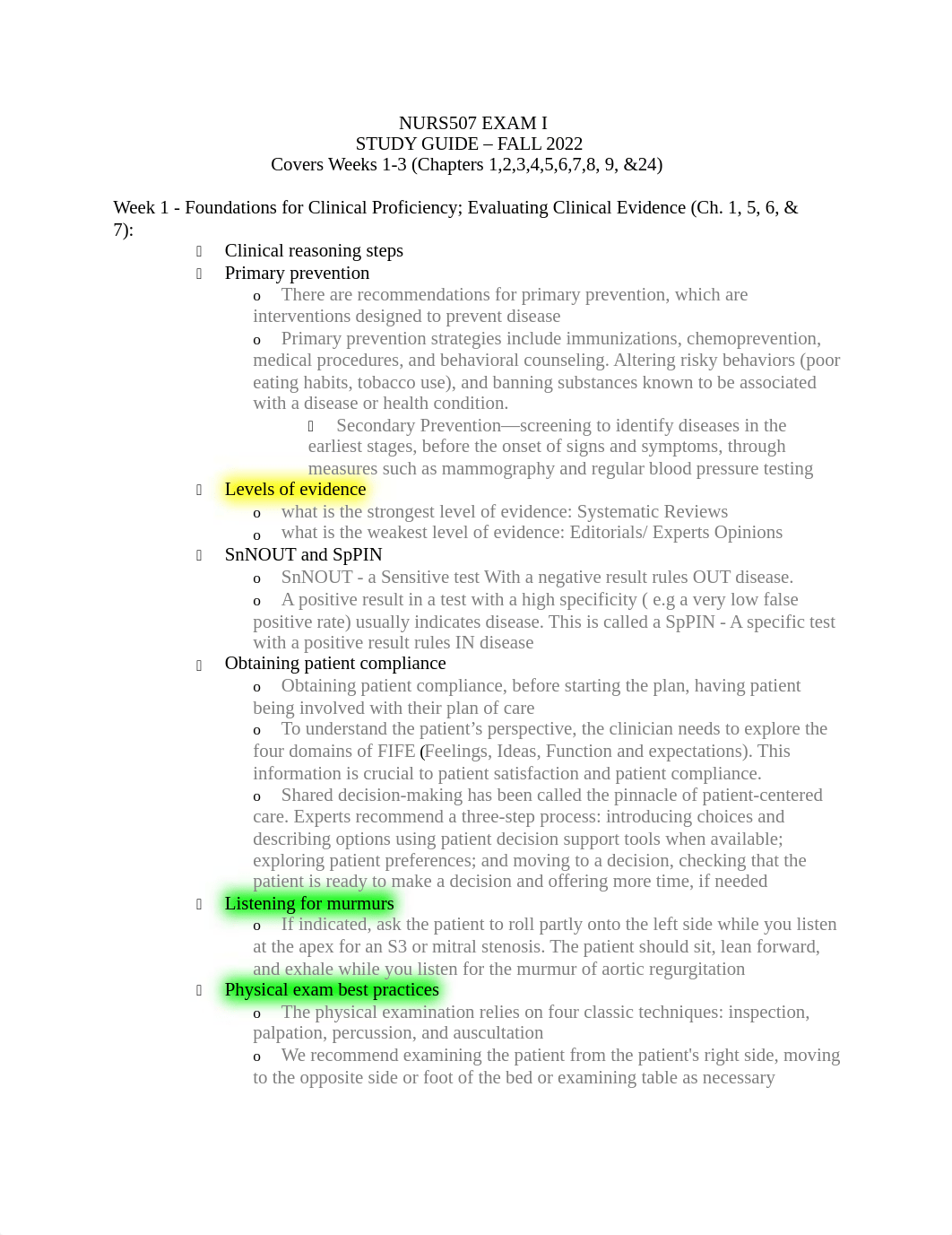 NURS507 EXAM I.docx study guide.docx_d5bhag2inlk_page1