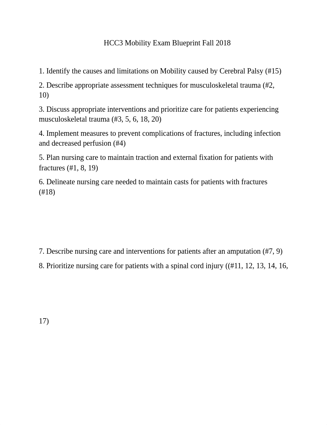 HCC3 Mobility Exam Blueprint Fall 2018(1).docx_d5binka6n1o_page1