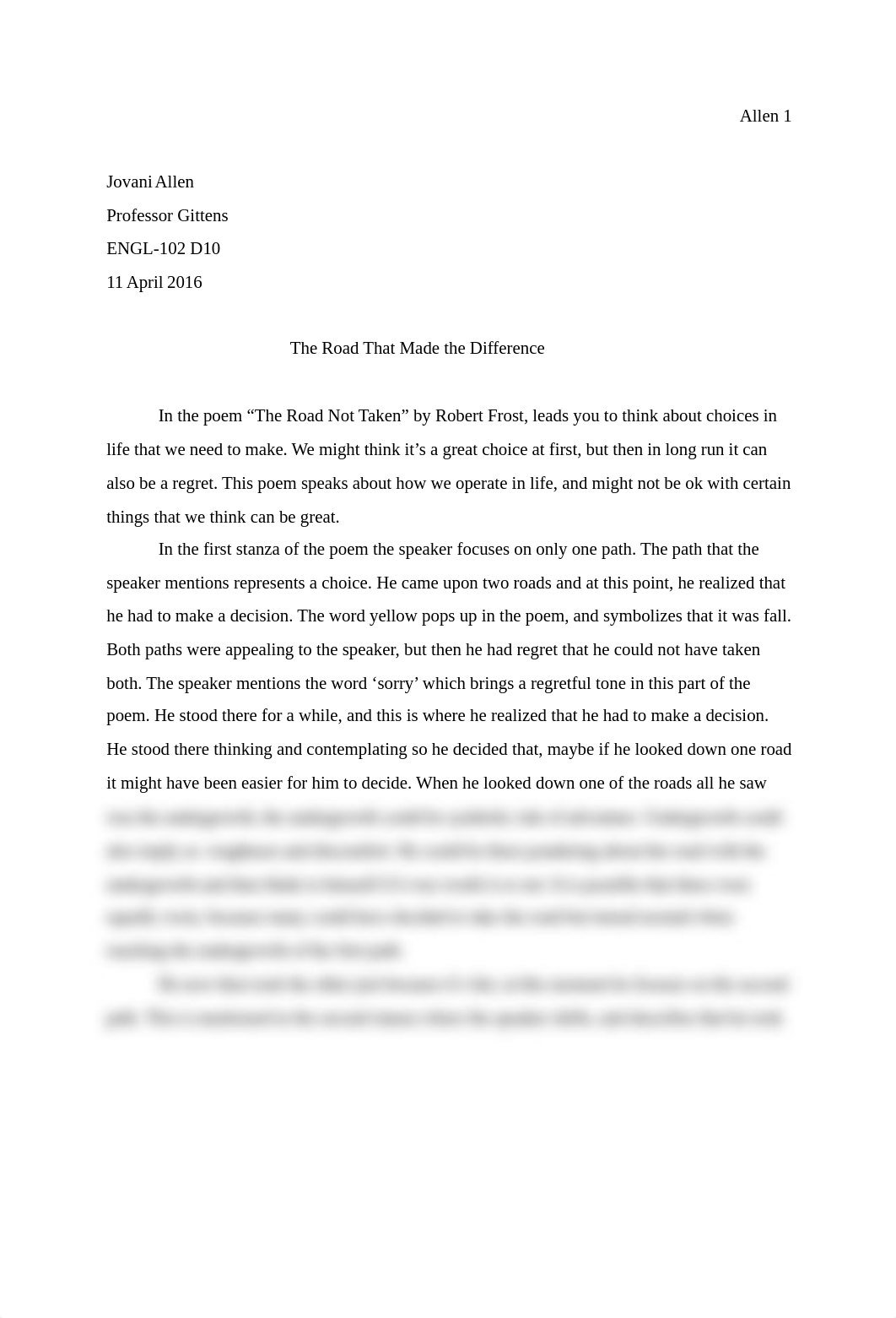 The road not taken robert frost final essay.docx_d5boot6g0li_page1