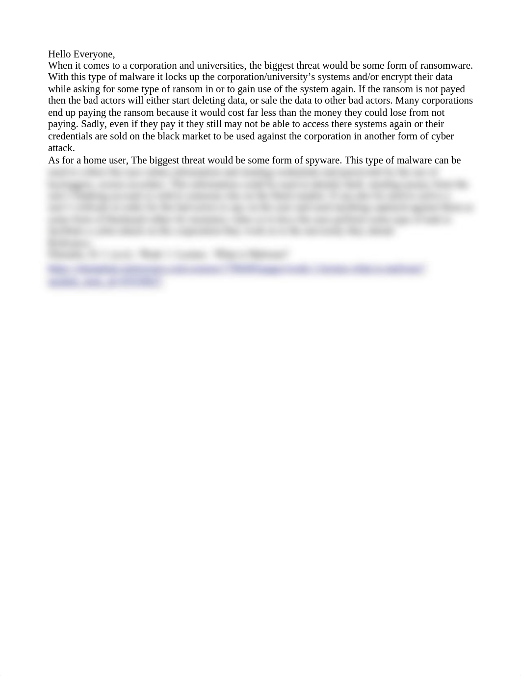 Week 1- Discussion - Malware Targets.odt_d5brga3kebm_page1