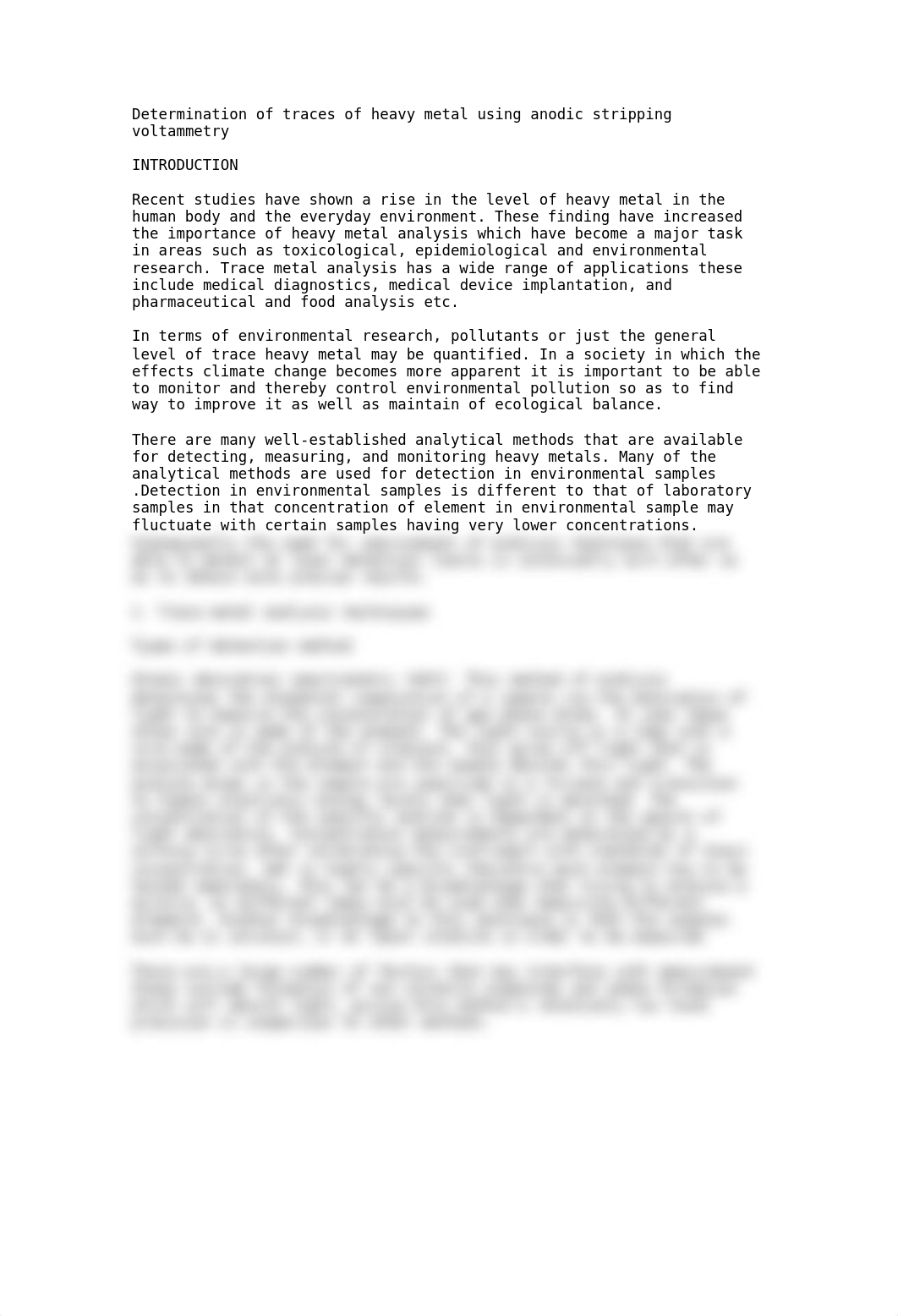 Determination of traces of heavy metal using anodic stripping voltammetry  essay.doc_d5c7cajg3xd_page1