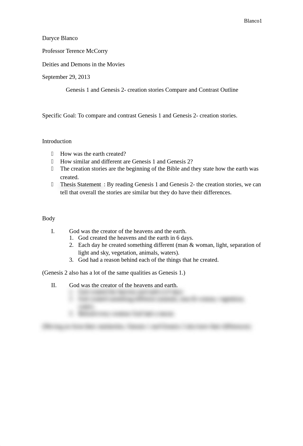 Genesis 1 and Genesis 2 compare and contrast essay Daryce Blanco.docx_d5cgv18fiuv_page1
