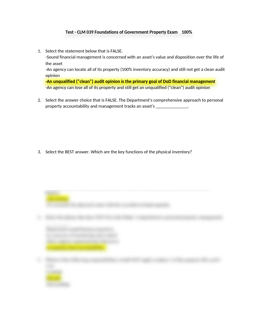 Test - CLM 039 Foundations of Government Property Exam.docx_d5ck6o4b8hu_page1