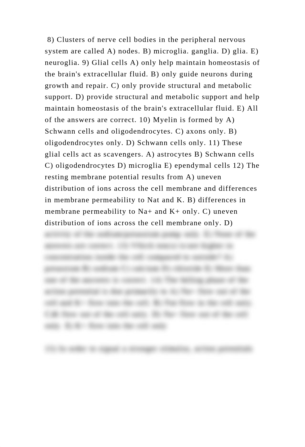 8) Clusters of nerve cell bodies in the peripheral nervous system are.docx_d5cx11qq3xf_page2