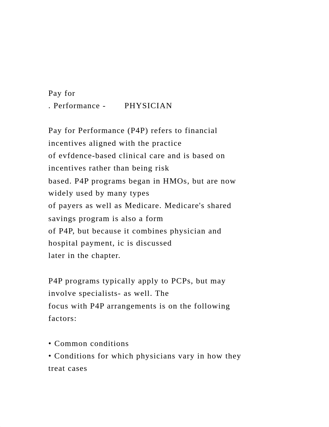 Pay for . Performance -  PHYSICIANPay for Performance (P.docx_d5dcw8x5d5d_page2