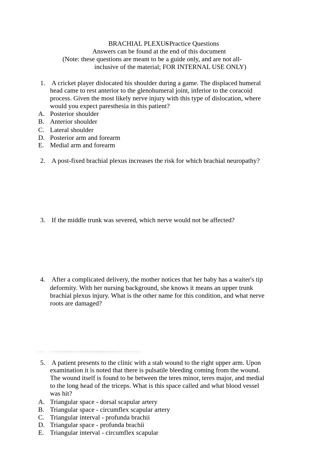 Brachial Plexus Practice Questions.pdf_d5ddgy0ilr7_page1