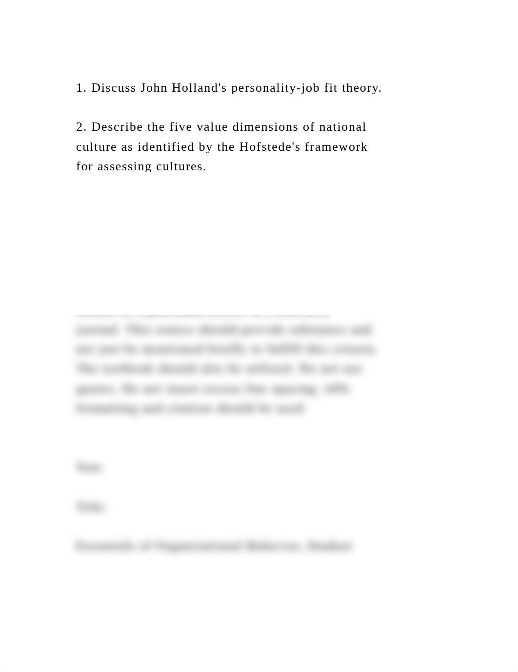 1. Discuss John Hollands personality-job fit theory.2. Describe.docx_d5dfkqln5ul_page2