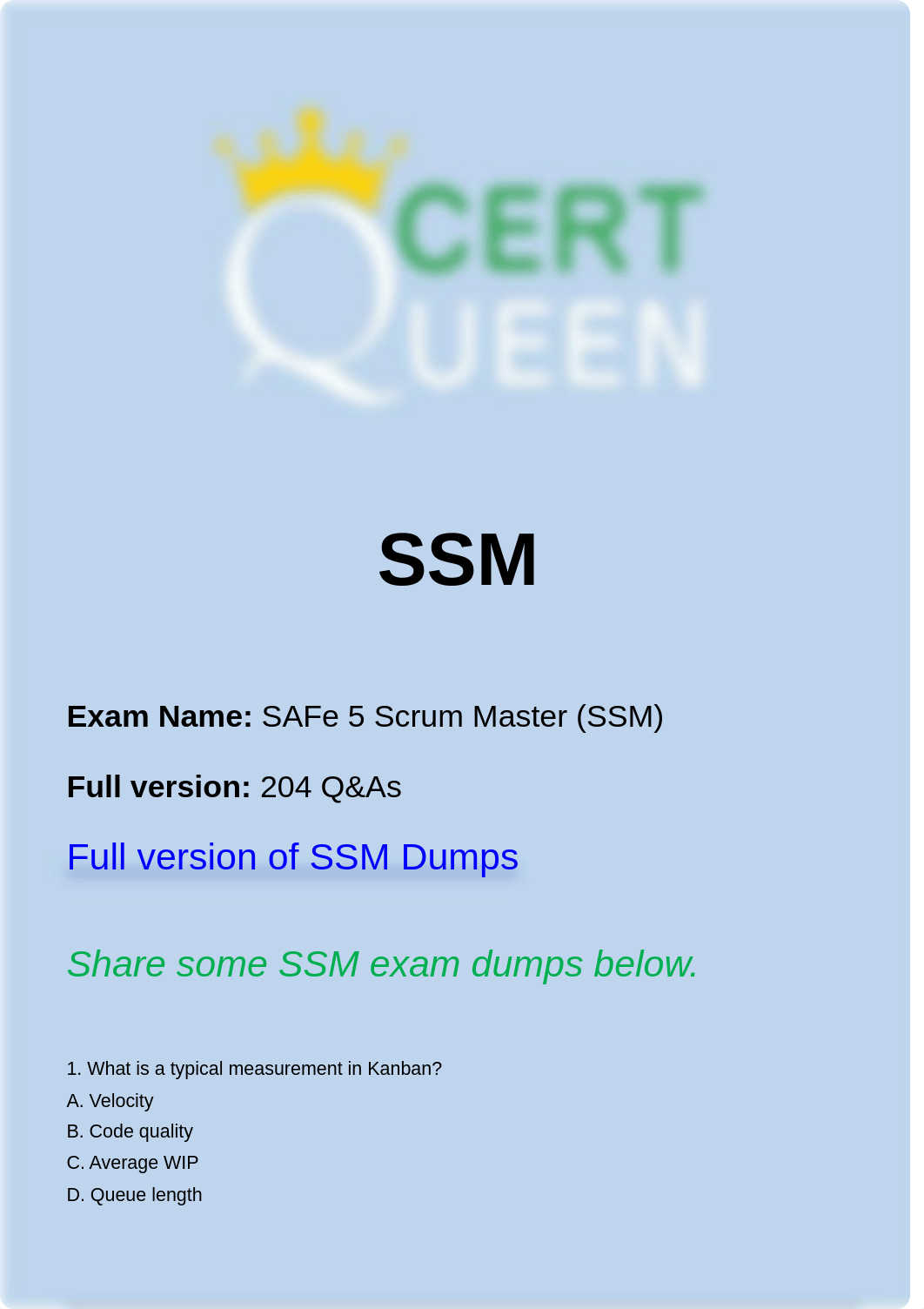 SAFe 5 Scrum Master (SSM) Exam Dumps Questions.pdf_d5dsr1e6b2g_page1